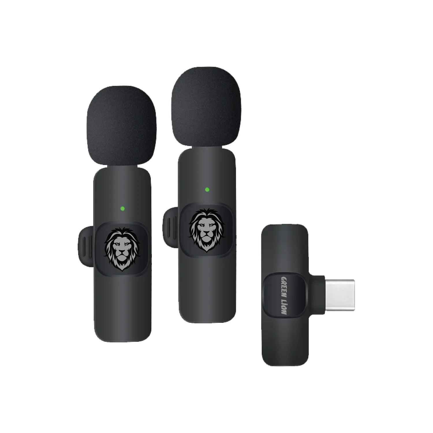 میکروفون یقه ای بی سیم 3 در 1 گرین لاین Green Lion 3 in 1 Wireless Microphone مدل GN3WIRMICPBK