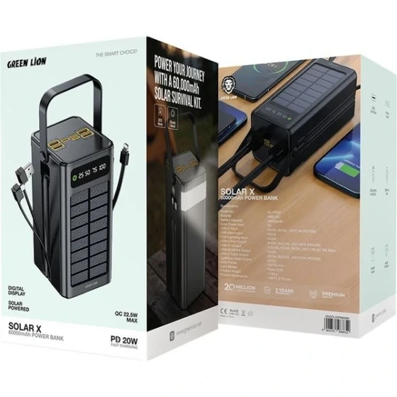 پاور بانک گرین لاین مدل Solar X ظرفیت...